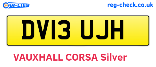 DV13UJH are the vehicle registration plates.