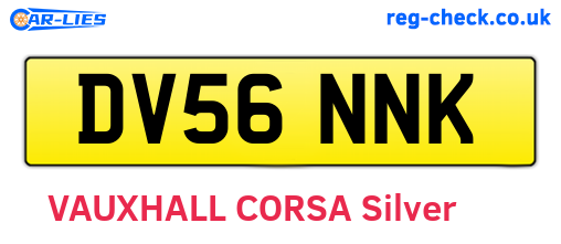 DV56NNK are the vehicle registration plates.