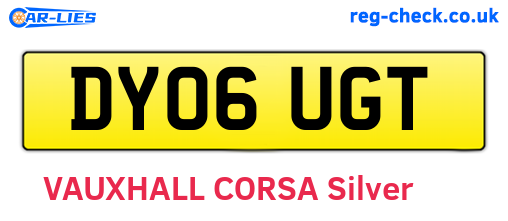 DY06UGT are the vehicle registration plates.