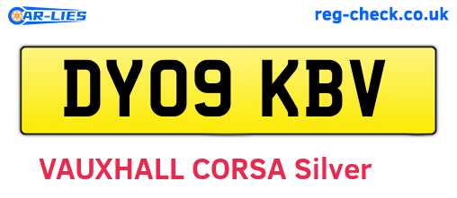 DY09KBV are the vehicle registration plates.