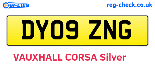 DY09ZNG are the vehicle registration plates.