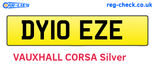 DY10EZE are the vehicle registration plates.