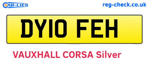 DY10FEH are the vehicle registration plates.