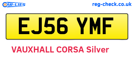 EJ56YMF are the vehicle registration plates.