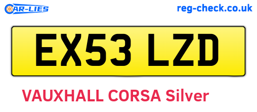 EX53LZD are the vehicle registration plates.