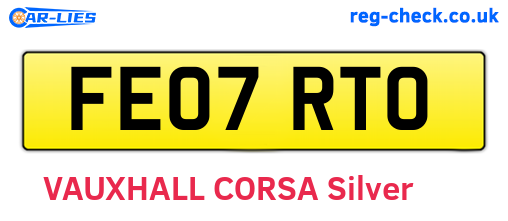 FE07RTO are the vehicle registration plates.
