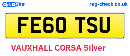 FE60TSU are the vehicle registration plates.