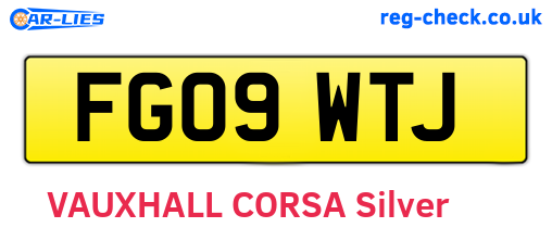 FG09WTJ are the vehicle registration plates.