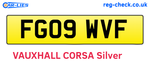 FG09WVF are the vehicle registration plates.