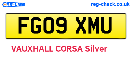FG09XMU are the vehicle registration plates.
