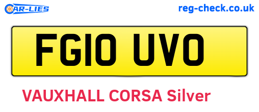 FG10UVO are the vehicle registration plates.