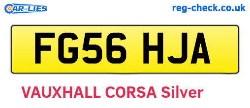 FG56HJA are the vehicle registration plates.