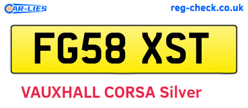 FG58XST are the vehicle registration plates.