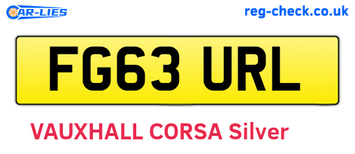 FG63URL are the vehicle registration plates.