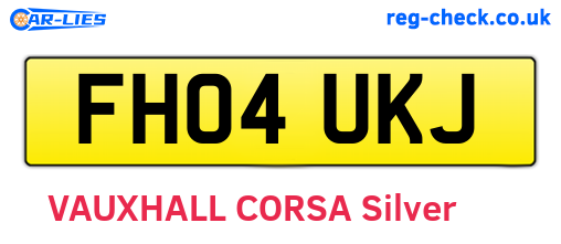 FH04UKJ are the vehicle registration plates.