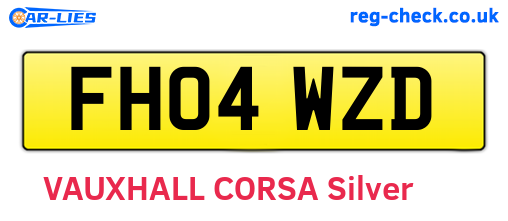 FH04WZD are the vehicle registration plates.