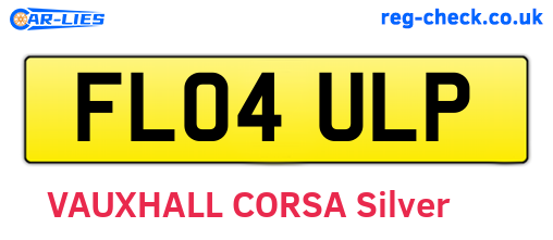 FL04ULP are the vehicle registration plates.