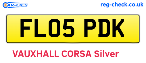 FL05PDK are the vehicle registration plates.