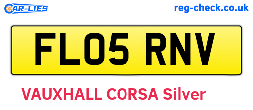 FL05RNV are the vehicle registration plates.
