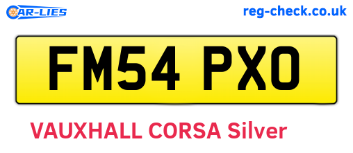 FM54PXO are the vehicle registration plates.