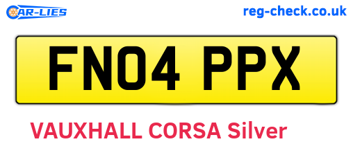 FN04PPX are the vehicle registration plates.