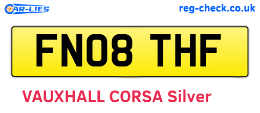 FN08THF are the vehicle registration plates.