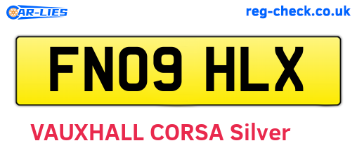 FN09HLX are the vehicle registration plates.