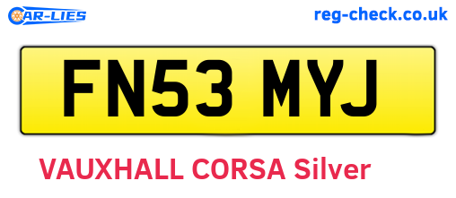 FN53MYJ are the vehicle registration plates.