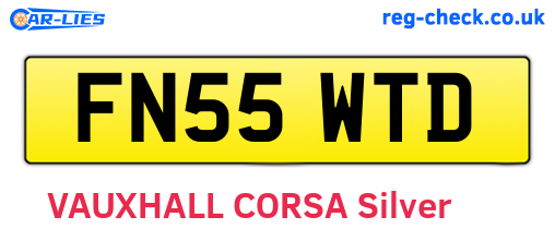 FN55WTD are the vehicle registration plates.