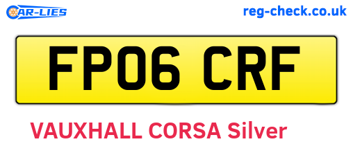 FP06CRF are the vehicle registration plates.