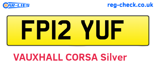 FP12YUF are the vehicle registration plates.