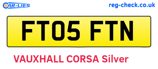 FT05FTN are the vehicle registration plates.