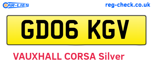 GD06KGV are the vehicle registration plates.