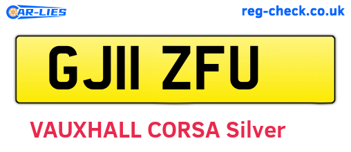 GJ11ZFU are the vehicle registration plates.