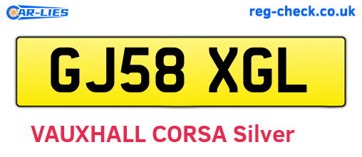 GJ58XGL are the vehicle registration plates.