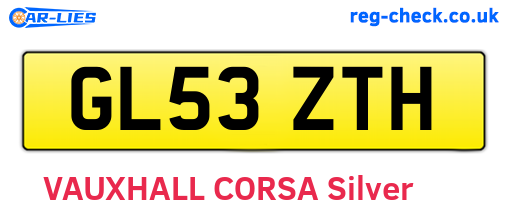 GL53ZTH are the vehicle registration plates.