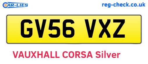 GV56VXZ are the vehicle registration plates.