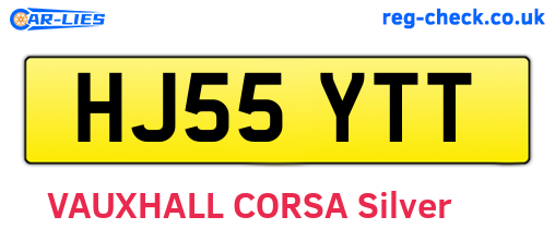 HJ55YTT are the vehicle registration plates.