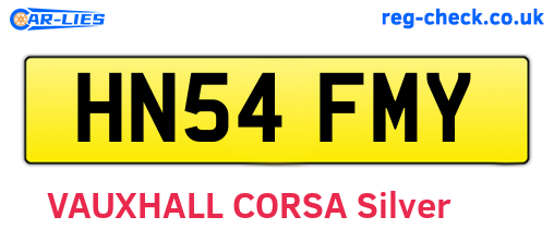 HN54FMY are the vehicle registration plates.