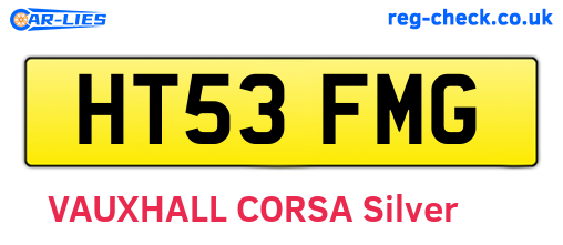 HT53FMG are the vehicle registration plates.