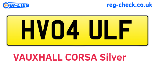 HV04ULF are the vehicle registration plates.