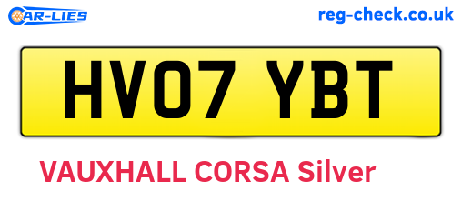 HV07YBT are the vehicle registration plates.