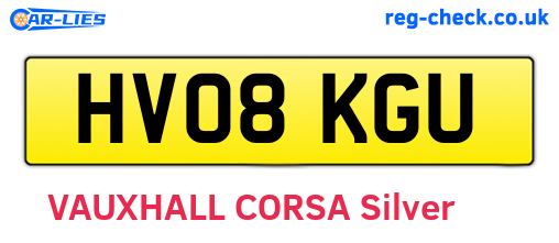 HV08KGU are the vehicle registration plates.