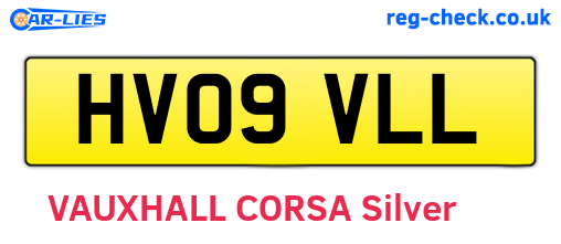 HV09VLL are the vehicle registration plates.
