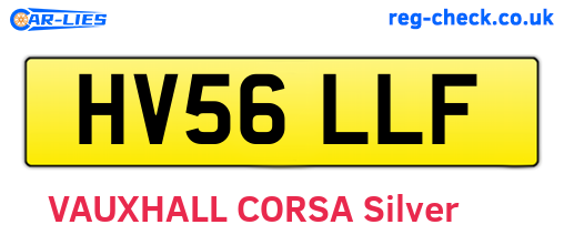 HV56LLF are the vehicle registration plates.