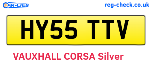 HY55TTV are the vehicle registration plates.