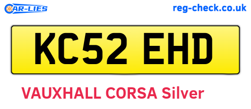 KC52EHD are the vehicle registration plates.