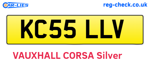 KC55LLV are the vehicle registration plates.