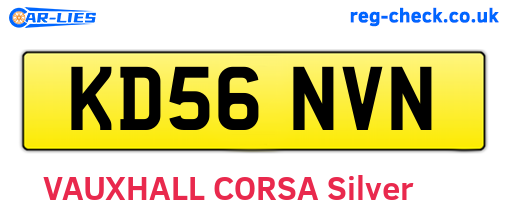 KD56NVN are the vehicle registration plates.