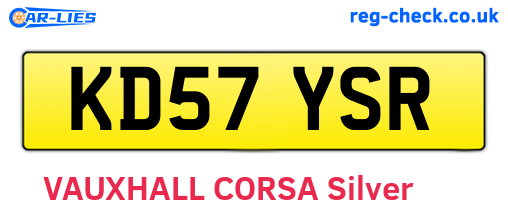 KD57YSR are the vehicle registration plates.